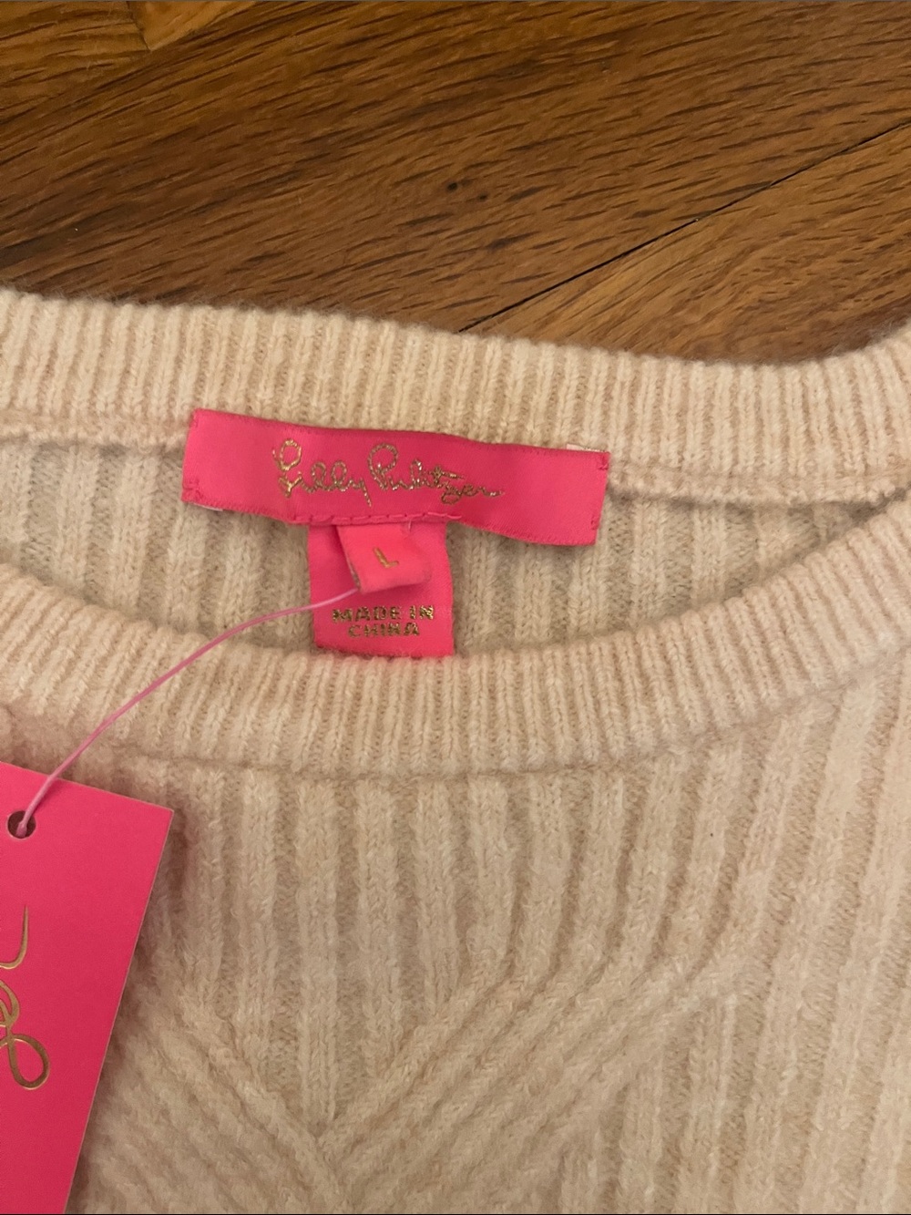 Lilly Pulitzer Cream Cable-Front Ribbed Sweater - Picture 2 of 3